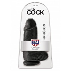 King Cock 22,86 cm. (9 inch) Chubby Black dildo XL fallo realistico nero