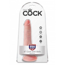 King Cock (6.00 inch) 15.24 cm. With Balls dildo fallo realistico