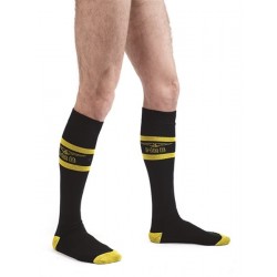 Mister B Code Yellow Football Socks calzettoni con piccolo taschino interno