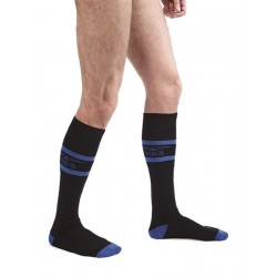 Mister B Code Blue Football Socks calzettoni con piccolo taschino interno