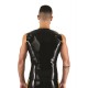 Mister B Rubber Sleeveless T-Shirt Black Yellow smanicata in rubber gomma