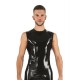 Mister B Rubber Sleeveless T-Shirt Black smanicata in rubber gomma