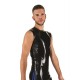 Mister B Rubber Sleeveless T-Shirt Black smanicata in rubber gomma