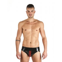 Mister B Rubber Jock Strap Black Red jockstrap sospensorio rubber gomma