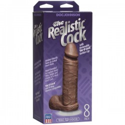 Doc Johnson The Realistic Cock 8 inch Brown dildo fallo realistico marrone