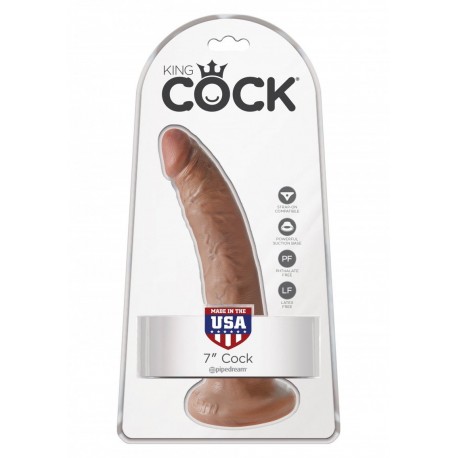King Cock 17,78 cm. (7.00 inch) Caramel dildo fallo realistico 