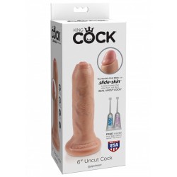 King Cock (6.00 inch) 16,5 cm. Uncut dildo fallo realistico con prepuzio retrattile