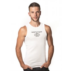 MrB Tanktop White canotta cotone bianco