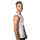 MrB Tanktop White canotta cotone bianco