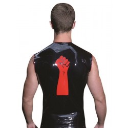 Mister B Rubber Sleeveless FIST T Red Trimming smanicata rubber gomma