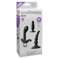 Anal Fantasy Anal Party Pack kit con tre plug in dilatatori anali in silicone
