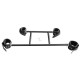 Black Label Stainless Steel Leather DeLuxe Pranger attrezzo manette blocca mani piedi