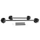 Black Label Stainless Steel Leather DeLuxe Pranger attrezzo manette blocca mani piedi