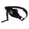 Black Label The Killer Leather & Silicone Ball Gag bavaglio con manovella e palla di gomma