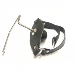 Black Label The Holder Leather & Silicone Ball Gag bavaglio con porta rotolo di carta igienica