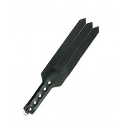 Black Label Leather Paddle Three Lines paletta per sculacciare e giochi s/m in pelle