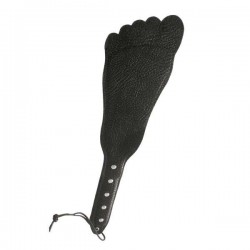 Black Label Leather Paddle Foot paletta per sculacciare e giochi s/m in pelle