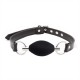 Black Label Silicone Ø 42.5 mm. Oval Ball Gag Black bavaglio in silicone per restrizioni