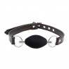 Black Label Silicone Ø 42.5 mm. Oval Ball Gag Black bavaglio in silicone per restrizioni