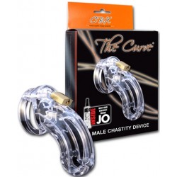 CB-Curve Chastity Cage Clear 95 mm. x 38 mm. gabbia di castità per il pene