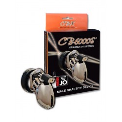 CB-6000S Chastity Cage Chrome 63.5 mm. x 35 mm. gabbia small/medium castità pene in policarbonato