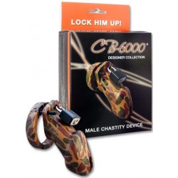 CB-6000 Chastity Cage Camouflage 82.5 mm. x 35 mm. gabbia di castità per il pene