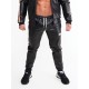 Mr Riegillio MR Tracksuit Pants Black Orange pantaloni tuta in pelle sintetica