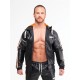 Mr Riegillio MR Tracksuit Jacket Black Orange giubbotto tuta in pelle sintetica