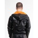 Mr Riegillio MR Tracksuit Jacket Black Orange giubbotto tuta in pelle sintetica