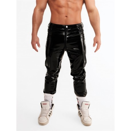 Mr Riegillio PVC Full Zip Pants pantaloni tuta in PVC lucidi