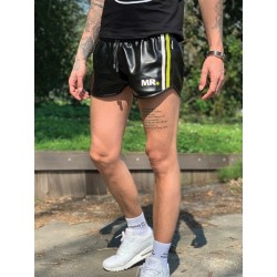 Mr Riegillio MR Mini Short Black Neon Stripe calzoncini mini