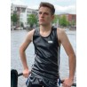 Mr Riegillio MR Tank Top Black Blue Stripe canotta