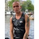 Mr Riegillio MR Tank Top Black Orange Stripe canotta