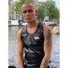 Mr Riegillio MR Tank Top Black Orange Stripe canotta