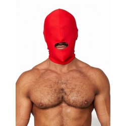 Mister B Lycra Hood Mouth Open Only Red maschera cappuccio con foro solo per bocca