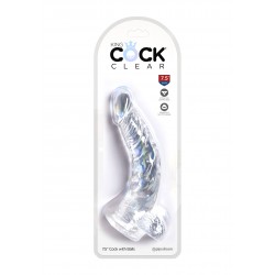 King Cock Clear (7.5 inch) 19,05 cm. With Balls dildo fallo realistico trasparente