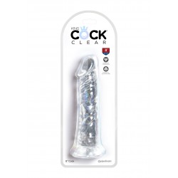 King Cock Clear (8 inch) 20,32 cm. dildo fallo realistico trasparente