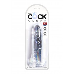 King Cock Clear (6 inch) 15,24 cm. dildo fallo realistico trasparente