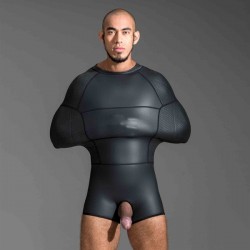 665 Neoprene Pod Suit Black sacco tuta bondage in neoprene