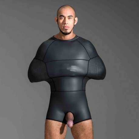 665 Neoprene Pod Suit Black sacco tuta bondage in neoprene