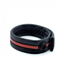 665 Neoprene Racer Gun Strap Red cockring & bracciale da polso in neoprene