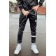 Mr Riegillio MR Black Pants pantaloni tuta in pelle artificiale