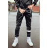 Mr Riegillio MR Black Pants pantaloni tuta in pelle artificiale