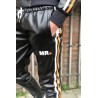 Mr Riegillio MR Tracksuit Pants Black Orange pantaloni tuta in pelle sintetica