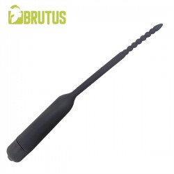 Brutus Trembler Silicone Vibrating Sound Black sondea uretrale in silicone vibrante