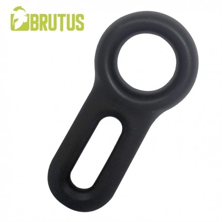 Brutus Spanner Liquid Silicone Cock Ring Black cockring & ballstretcher