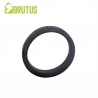 Brutus Flat Slick Silicone Cock Ring Black cockring anello fallico profilo piatto