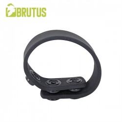 Brutus 3 Snap Silicone Cock Strap Black cockring anello per il pene con tre clips