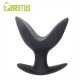 Brutus Open Wide Silicone Twin Tip Butt Plug XL Black plug dilatatore anale XL in silicone