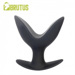 Brutus Open Wide Silicone Twin Tip Butt Plug XL Black plug dilatatore anale XL in silicone